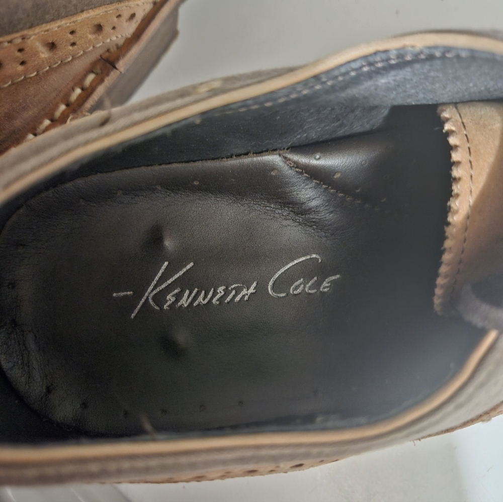 KENNETH COLE Shoes Wingtip Dress Oxfords Brown Men's! - Picture 2 of 6